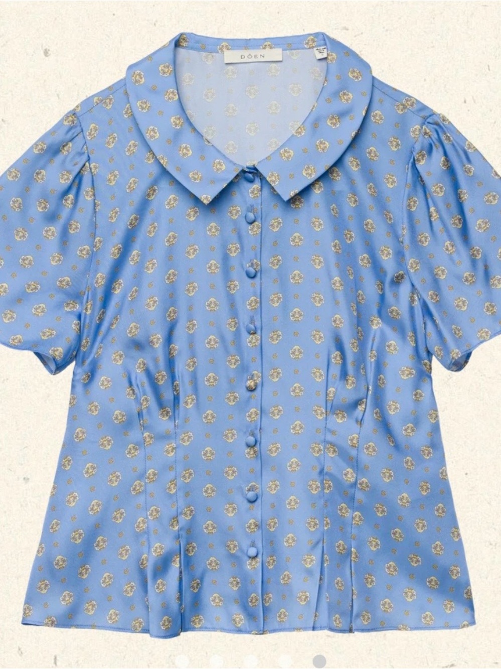 DÔEN Helie Top - Periwinkle Cadiz Foulard